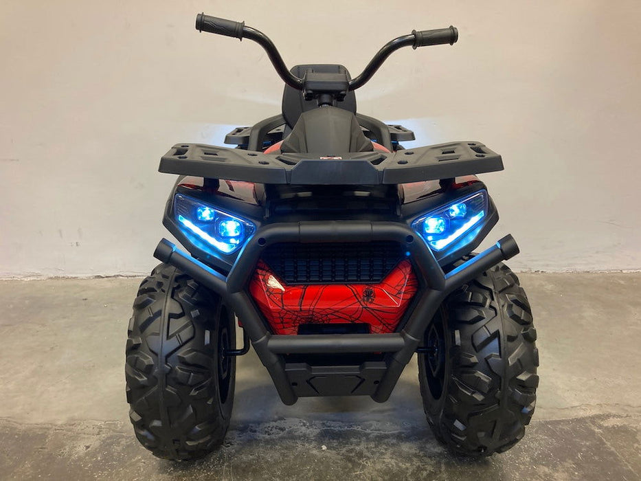 Elektrische Kinderquad Spider 12V Rood - Met Spider Print - Trapautodealer