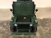 Army Legerjeep 4WD 3-Persoons Kinderauto 24V + 2.4G RC (Willy Look) - Trapautodealer
