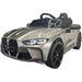 BMW M4 elektrische kinderauto 12V + 2.4G Afstandsbediening (zilver) - Trapautodealer