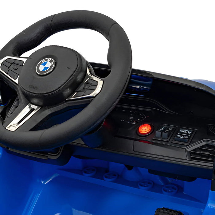 BMW M4 elektrische kinderauto 12V + 2.4G Afstandsbediening (zilver) - Trapautodealer