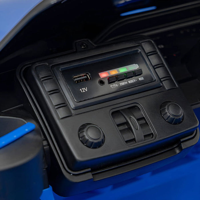 BMW M4 elektrische kinderauto 12V + 2.4G Afstandsbediening (zilver) - Trapautodealer