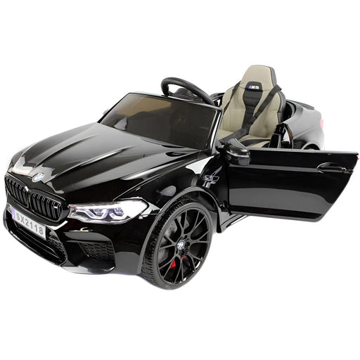 BMW M5 Elektrische Kinderauto 24V + 2.4G RC (zwart) - Trapautodealer