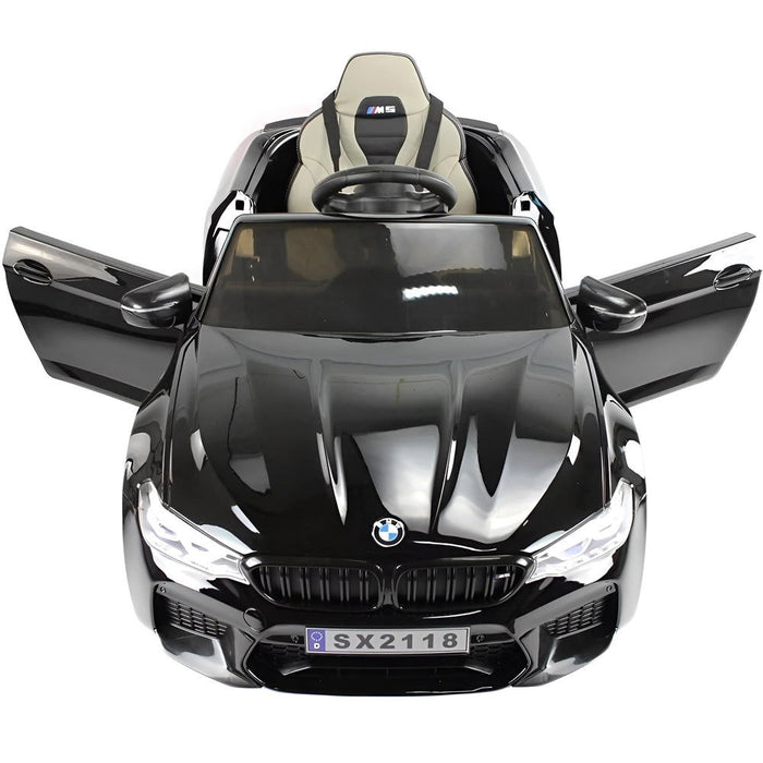 BMW M5 Elektrische Kinderauto 24V + 2.4G RC (zwart) - Trapautodealer