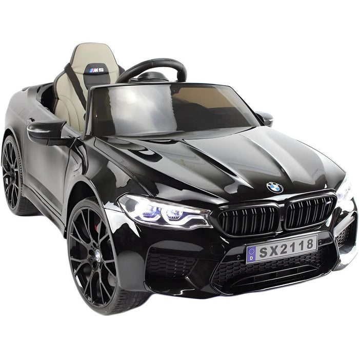 BMW M5 Elektrische Kinderauto 24V + 2.4G RC (zwart) - Trapautodealer