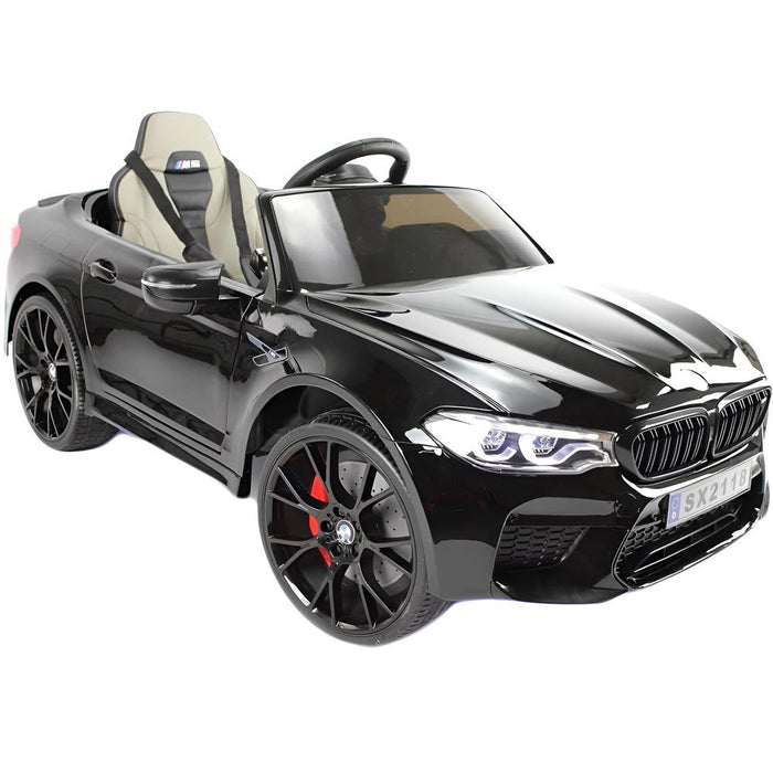 BMW M5 Elektrische Kinderauto 24V + 2.4G RC (zwart) - Trapautodealer