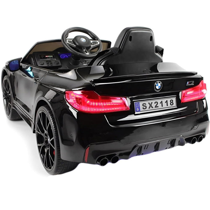BMW M5 Elektrische Kinderauto 24V + 2.4G RC (zwart) - Trapautodealer