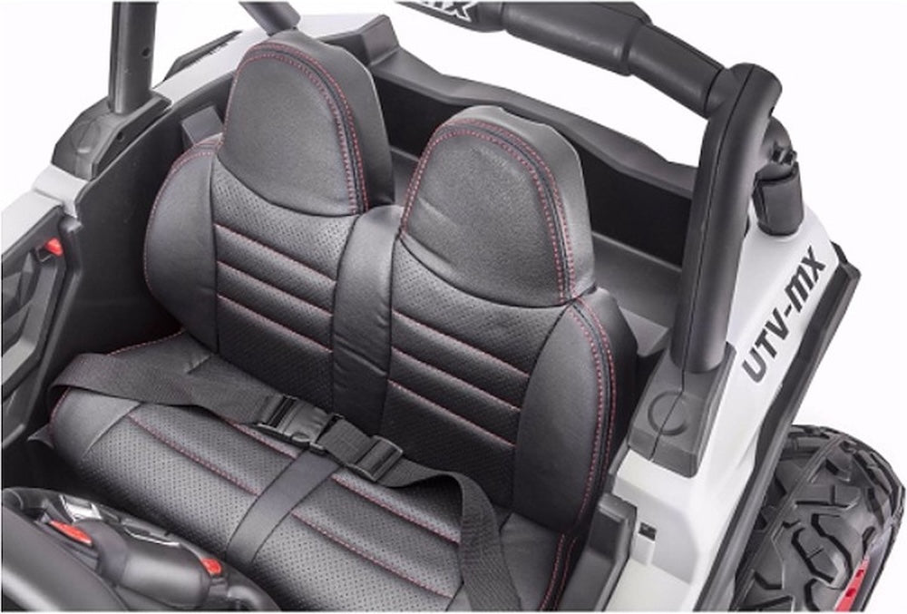 Buggy UTV MX 4WD Kinderauto 2-Persoons 12V MP4 + 2.4G RC (wit) - Trapautodealer