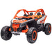 Can-Am Maverick 4WD Buggy 2-Persoons Kinderauto 24V + 2.4G RC (oranje + MP4) - Trapautodealer