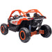 Can-Am Maverick 4WD Buggy 2-Persoons Kinderauto 24V + 2.4G RC (oranje + MP4) - Trapautodealer