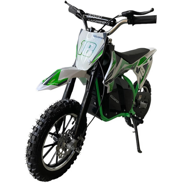 Elektrische Kinder Crossmotor 36V Groen 800W - Off-Road - Trapautodealer
