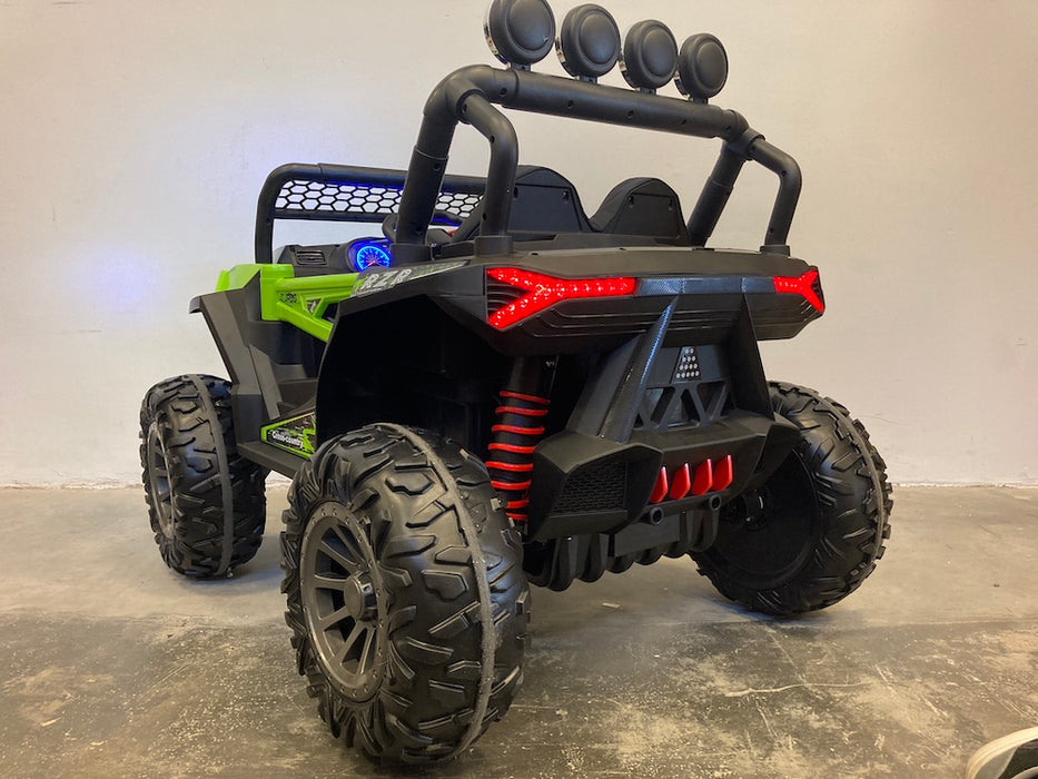 Elektrische kinder buggy 12 volt 4wd + 2.4G RC (groen) - Trapautodealer
