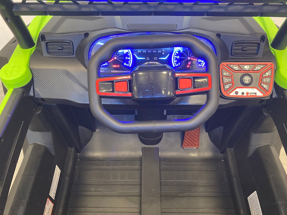 Elektrische kinder buggy 12 volt 4wd + 2.4G RC (groen) - Trapautodealer