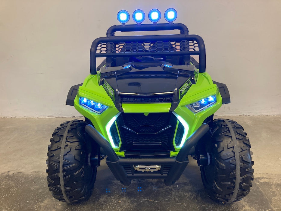 Elektrische kinder buggy 12 volt 4wd + 2.4G RC (groen) - Trapautodealer