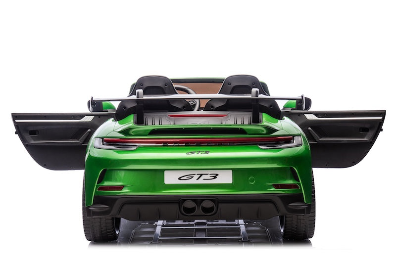 Kinderauto Porsche 911 GT3 24V 4WD MP4 2 persoons (groen) - Trapautodealer