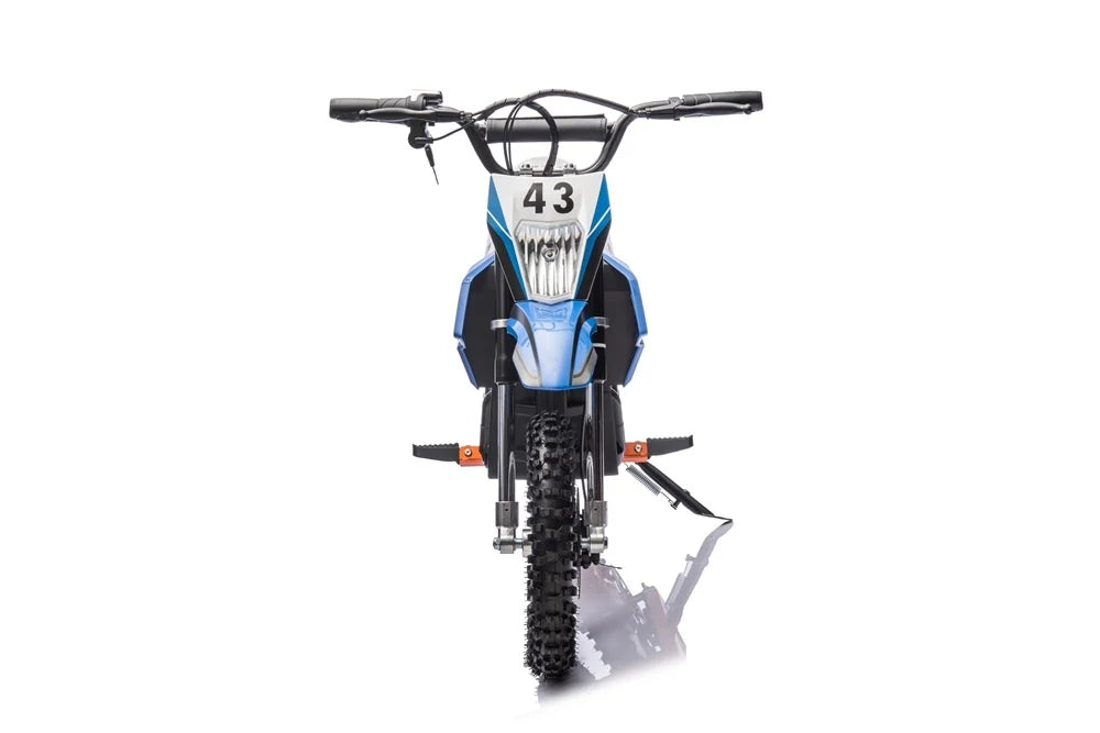 Kinder crossmotor 36V 350 watt (blauw/oranje) - Trapautodealer