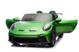 Kinderauto Porsche 911 GT3 24V 4WD MP4 2 persoons (groen) - Trapautodealer
