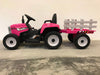 Elektrische Kindertractor 12V Roze + Aanhanger + 2.4G RC - Trapautodealer