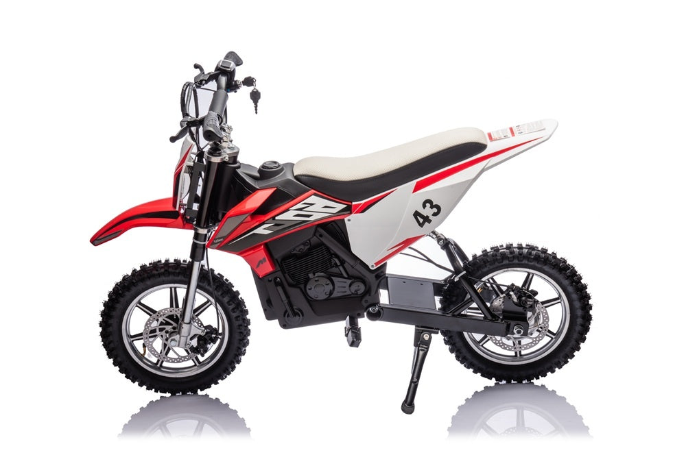 Elektrische kinder crossmotor 36V 350 watt (rood) - Trapautodealer