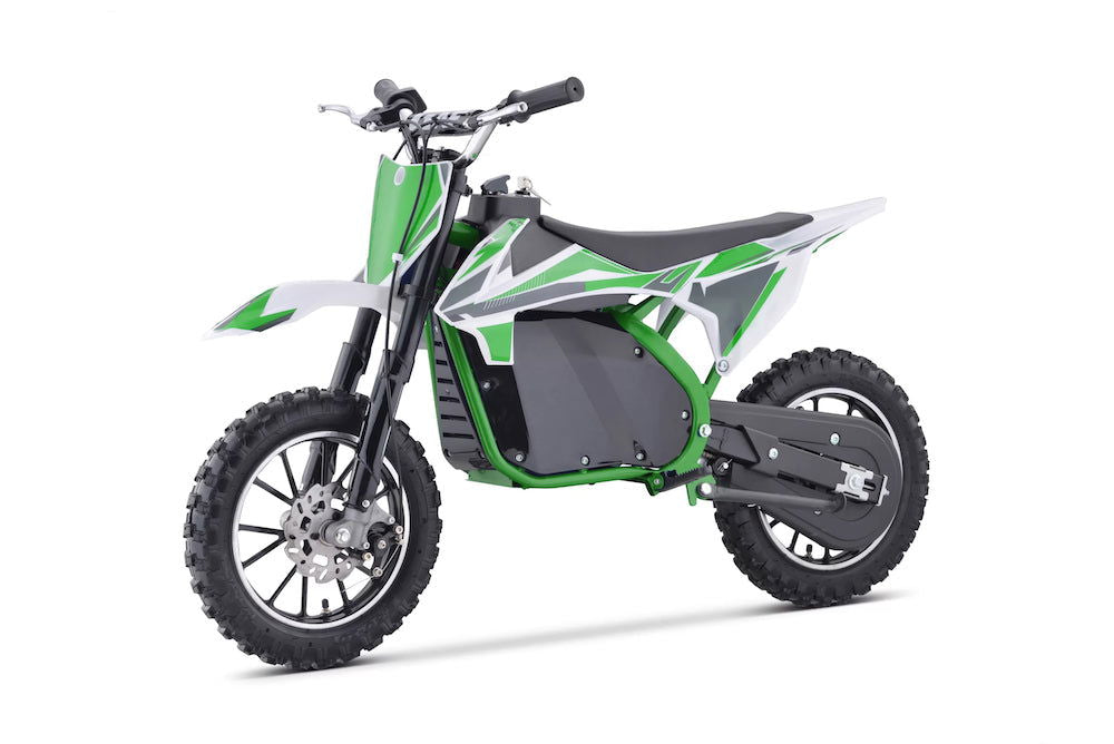 Elektrische Kinder Crossmotor 36V Groen 800W - Off-Road - Trapautodealer