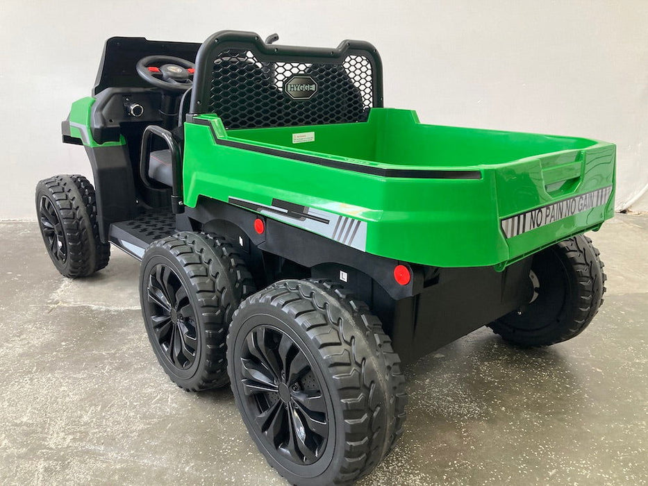 Gator Farmtruck 6X6 2-Persoons Kinderauto 24V + 2.4G RC (4WD) - Trapautodealer