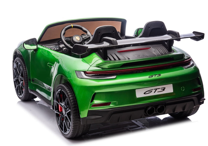 Kinderauto Porsche 911 GT3 24V 4WD MP4 2 persoons (groen) - Trapautodealer