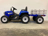 Kindertractor Elektrisch 12V + 2.4G RC + Aanhanger (blauw) - Trapautodealer