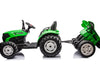 Kindertractor 24V met aanhanger/kipper + 2.4G RC (Groen) - Trapautodealer