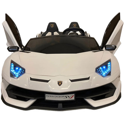Lamborghini Aventador 2-Persoons Kinderauto 24V Drift + 2.4G RC (wit) - Trapautodealer