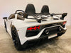 Lamborghini Aventador 2-Persoons Kinderauto 24V Drift + 2.4G RC (wit) - Trapautodealer