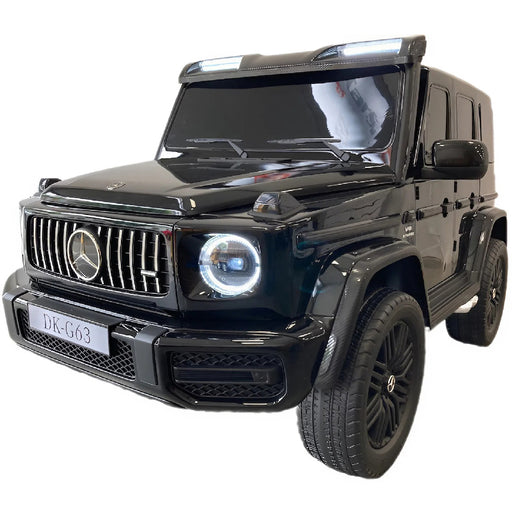 Mercedes G63 XL AMG Deluxe Kinderauto 24V 4WD zwart metallic twee persoons - Trapautodealer