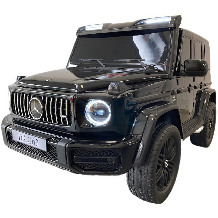 Mercedes G63 XL AMG Deluxe Kinderauto 24V 4WD zwart metallic twee persoons - Trapautodealer
