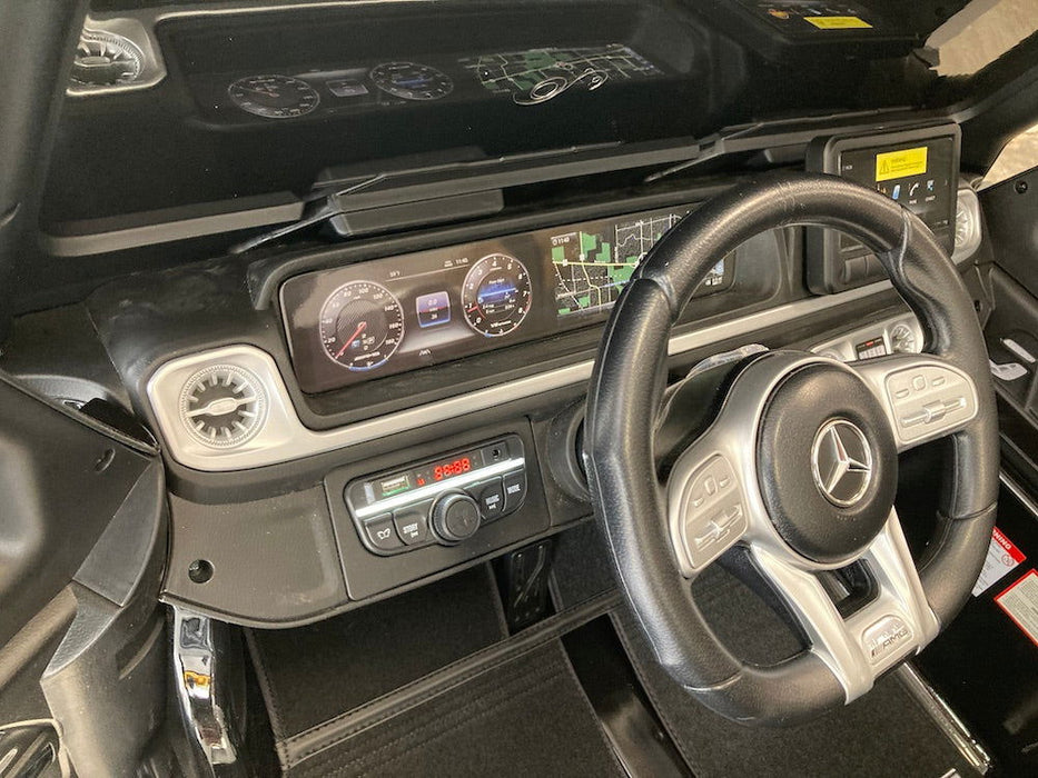 Mercedes G63 XL AMG Deluxe Kinderauto 24V 4WD zwart metallic twee persoons - Trapautodealer