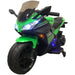 Ninja Kindermotor 12V met handgas (groen) - Trapautodealer