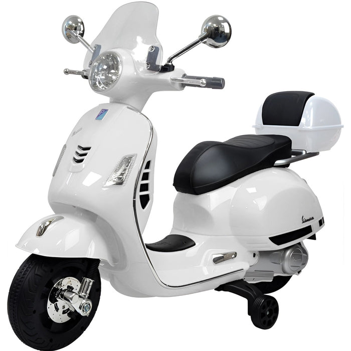 Vespa GTS Kinder Scooter Elektrisch 12V (wit) - Trapautodealer