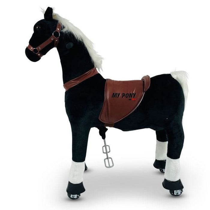 Zwart Met Witte Bles Speelgoed Paard My Pony (3-6 jaar) (MP2003-S) - Trapautodealer