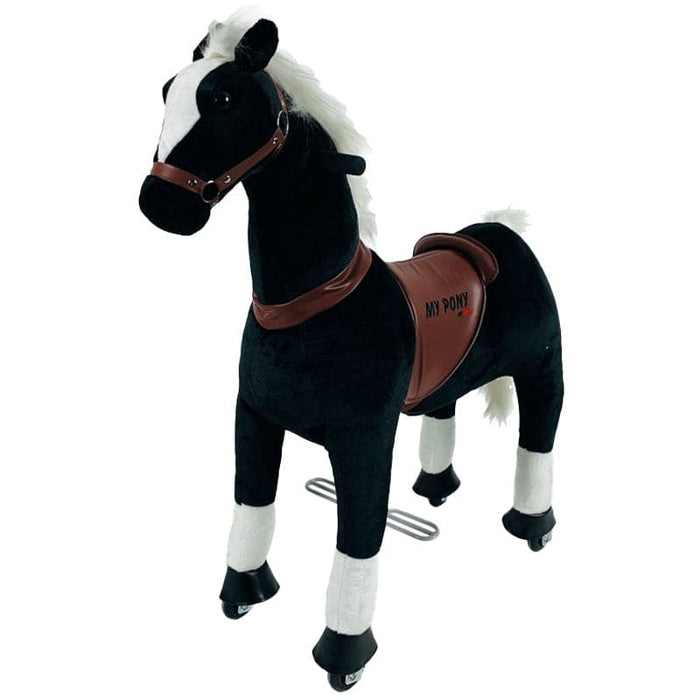 Zwart Met Witte Bles Speelgoed Paard My Pony (3-6 jaar) (MP2003-S) - Trapautodealer