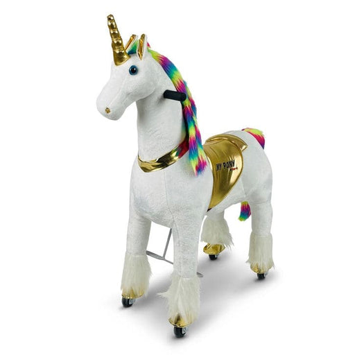 Unicorn Multicolor Gold Speelgoedpaard My Pony (3-6 jaar) (MP2020-S) - Trapautodealer