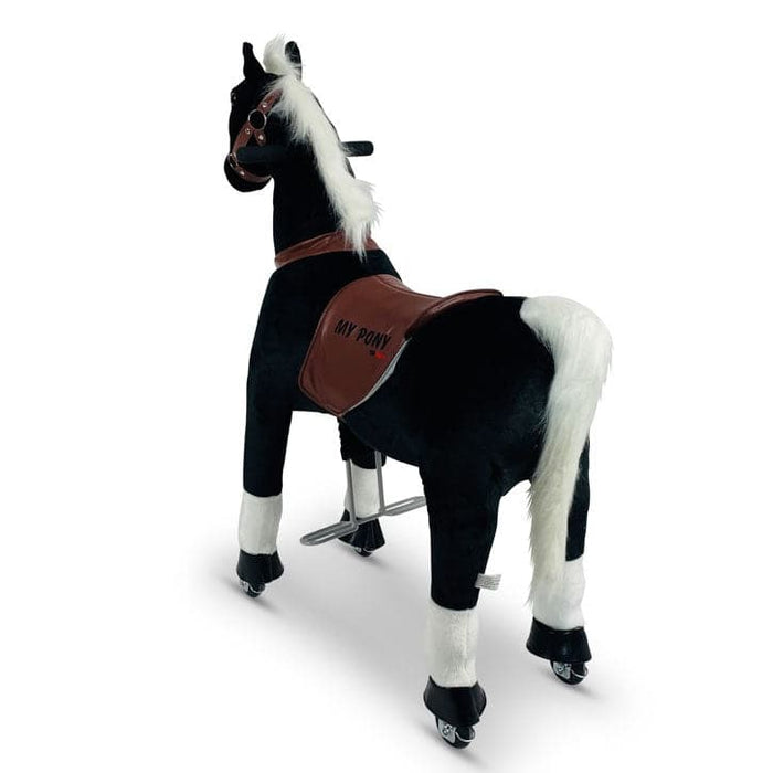 Zwart Met Witte Bles Paard Op Wielen My Pony (4-9 jaar) (MP2003-M) - Trapautodealer