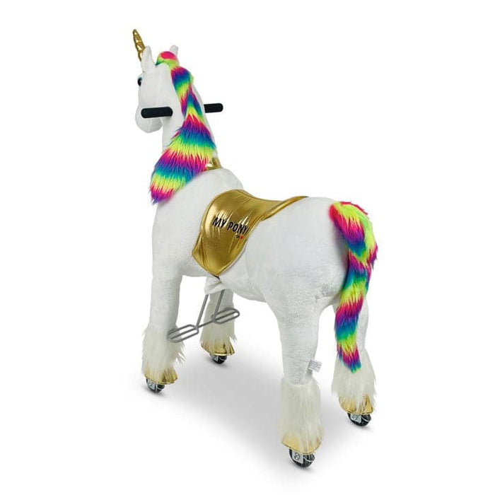 Unicorn Multicolor Gold Speelgoedpaard My Pony (3-6 jaar) (MP2020-S) - Trapautodealer