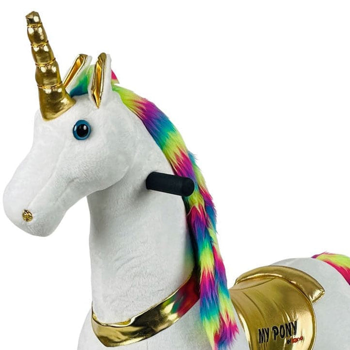 Unicorn Multicolor Gold Speelgoedpaard My Pony (3-6 jaar) (MP2020-S) - Trapautodealer